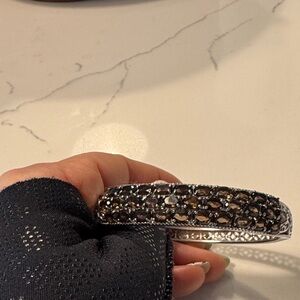 Elegant Silver and Black Women's Bracelet